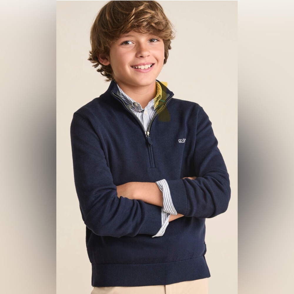 Vineyard Vines Boys’ Quarter Zip Sweater Size 7